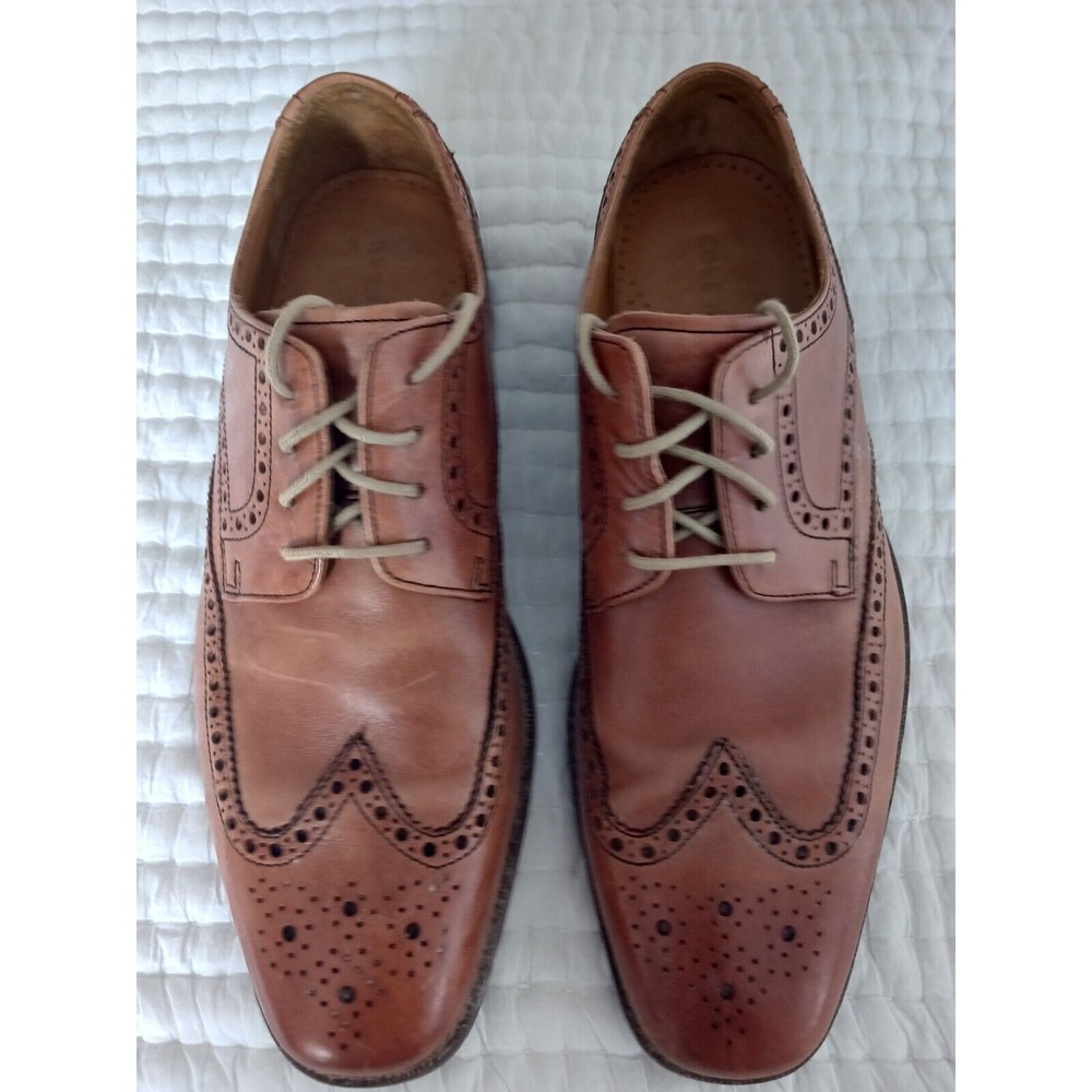 Cole Haan‎ Men's Giraldo NikeAir Wingtip Oxford Tan Leather Shoes C09303 SZ 10M